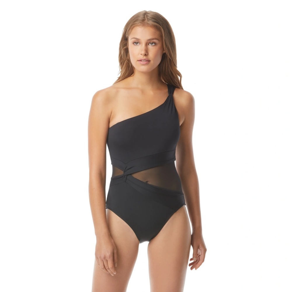 MICHAEL Michael Kors One Shoulder One Piece Swimsuit - Urban Gypsy size 6